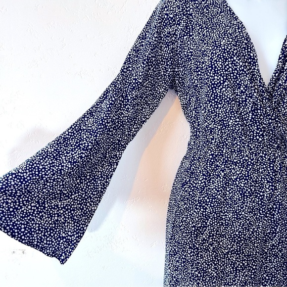 ROXY Blind Dreams Deep Vneck Faux Wrap In Mood Indigo Chaos Size Medium - Picture 6 of 15